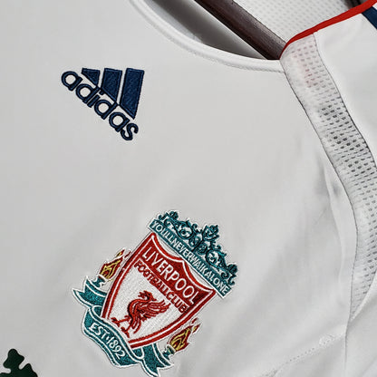 Camisa Manga Longa Liverpool 06/07 - Branco | Futmantos