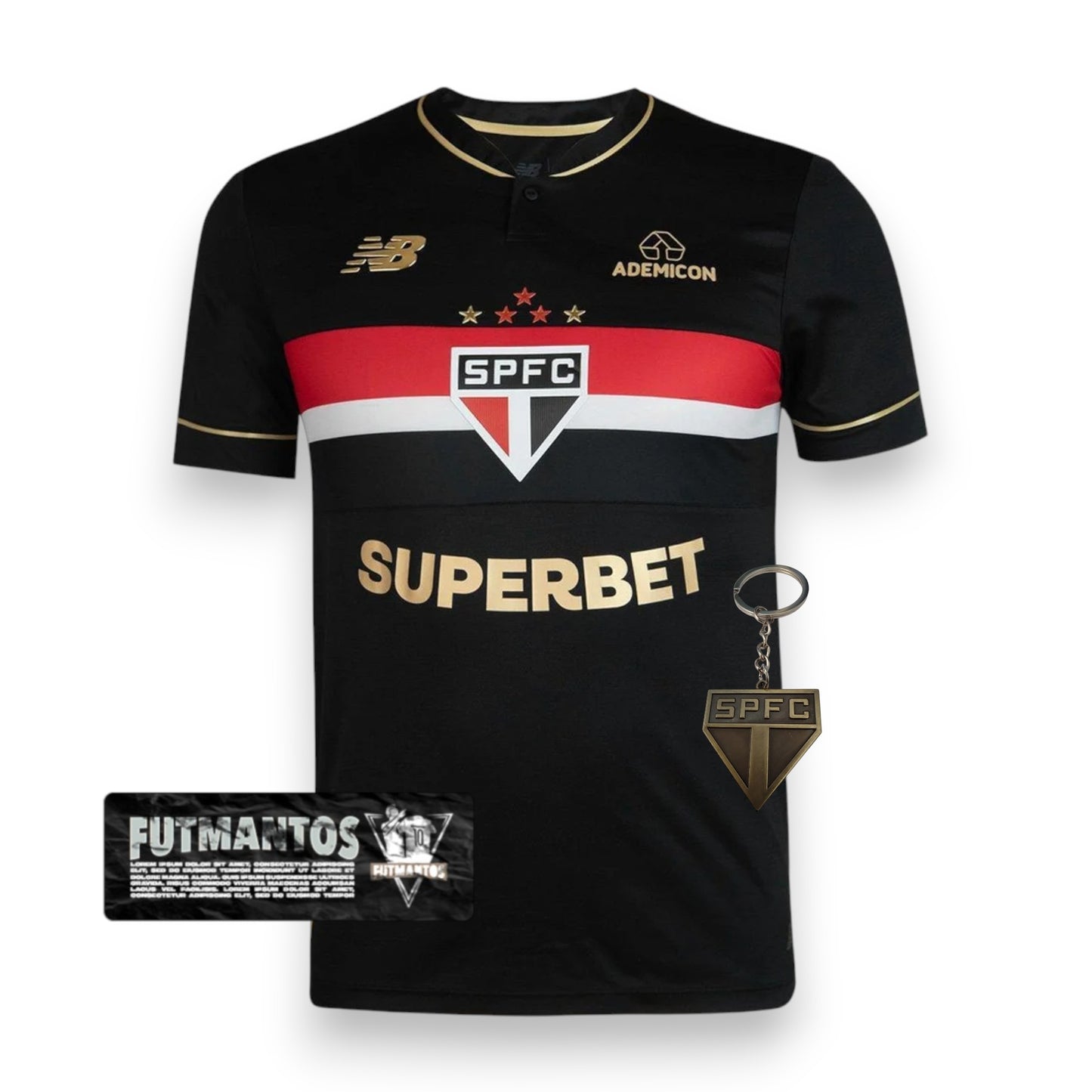 Camisa São Paulo III Preta 25/26 Jogador | Futmantos
