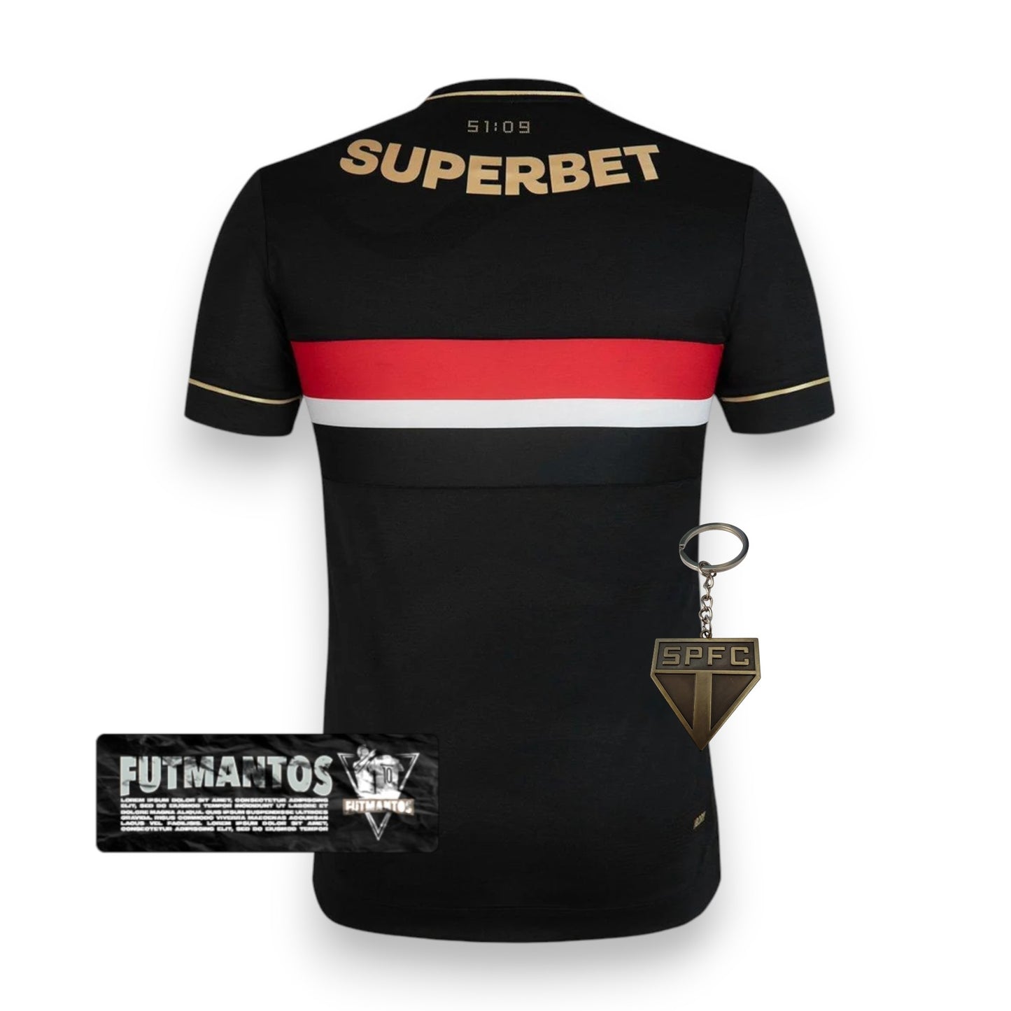Camisa São Paulo III Preta 25/26 Jogador | Futmantos