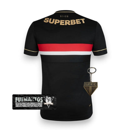 Camisa São Paulo III Preta 25/26 Jogador | Futmantos