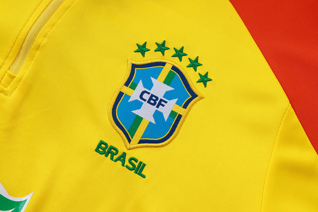 Conjunto Agasalho Brasil amarelo I Futmantos