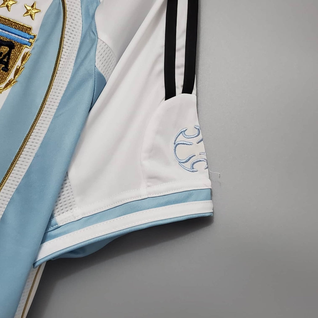 Camisa Seleção Argentina Retrô 2006 Azul e Branca- | Futmantos