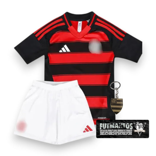 Kit Infantil CRF I 25/26 - Preto e Vermelho | Futmantos